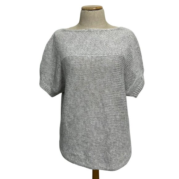 Tommy Bahama Womens Gray Short-Sleeve Knit Sweater Top S/P - Picture 1 of 9